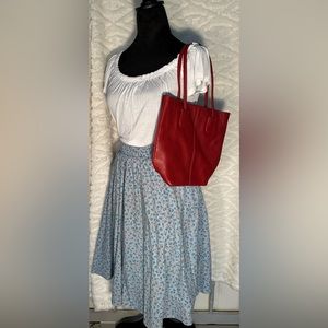 Vintage EnChante cotton floral skirt with pockets